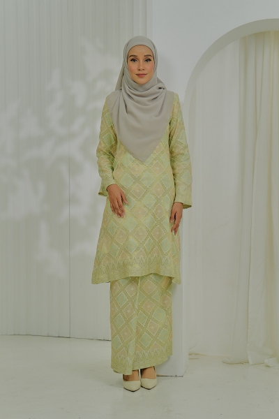 CLASSIC & CLASSY "SONGKET 2.0" SERIES - GREENISH YELLOW